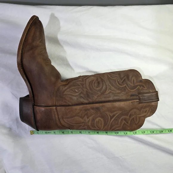 Justin Brown Leather Ebroidered Western Bent Rail Cowgirl Boots. 9.5C - Picture 10 of 11